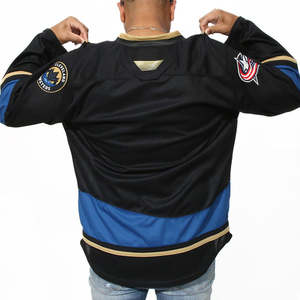 Maillots de hockey sur glace personnalisés de haute qualité avec sublimation du nom de l'équipe, vêtements de sport pour hommes adultes, été, évacuation de l'humidité, séchage rapide, devant - Product Image 2