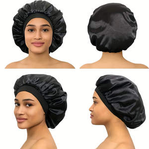 1 pièce Bonnet de nuit en satin double couche minimaliste personnalisable, polyvalent unisexe décontracté pour hommes/femmes, ajustement universel - Product Image 2