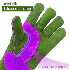 Wholesale Good Quality Cowhide Leather Hand Protection Welding Work <b>Gloves</b> Custom Manufacture Working Welder <b>Gloves</b> In Low Price - Product Image 6
