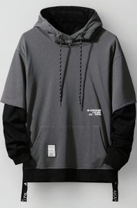 เสื้อฮู้ดดี้สีดำแบบครอป  สำหรับฤดูหนาว  แบบสั่งทำพิเศษ  บุซับใน  ปักลาย  เย็บตะเข็บตัดกัน  สไตล์ลำลองแนวสตรีทแวร์ - Product Image 3