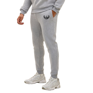 Ensemble de survêtement décontracté pour homme en molleton gris clair avec capuche, tenue de sport, de gym, de jogging, streetwear, pour sports d'hiver et activités sportives - Product Image 5