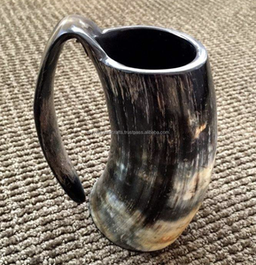 Premium Viking Drinking Horn 100% Tasse en corne naturelle faite à la main avec support d'Inde - Product Image 4