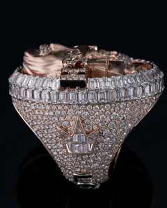 Anillos de Hip Hop Personalizados de Lujo para Hombre con Logotipo, Anillo de Diamante Moissanite S925 con Gema Moissanite para Hombre - Product Image 5