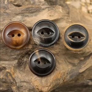 Bouton rond en corne de buffle Gawa de qualité supérieure pour la décoration, poli, provenant d'Inde - Product Image 2