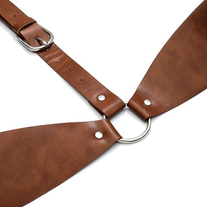 Best Seller New Arrival High Quality Faux Leather Body <b>Harness</b> Belt Adjustable Waist Cinch Strap Durable Strong Buckles Gothic - Product Image 4
