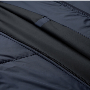 Blouson matelassé bleu marine pour homme, col montant, fermeture éclair, coupe-vent, vêtement d'extérieur décontracté pour l'hiver, coupe régulière, rembourrage en polyester - Product Image 6