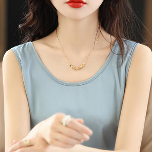 เสื้อกล้ามผ้าซาตินสำหรับผู้หญิง คอกลม ทรงหลวม ใส่สบาย เหมาะสำหรับใส่ลำลองช่วงฤดูร้อน - Product Image 4