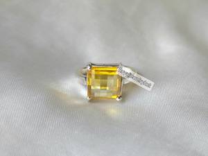 Cushion Cut Citrine <b>Ring</b> <b>925</b> Sterling <b>Silver</b> Gemstone <b>Ring</b> Handmade Elegant Birthstone Jewelry Gift For Women - Product Image 4