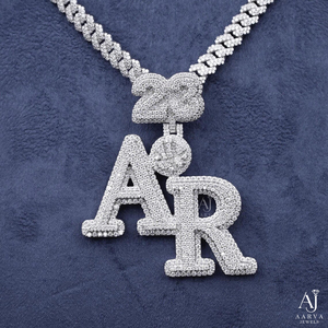 Custom Letter Moissanite Pendant 925 Sterling Silver Rhodium/Gold Plated Iced Out Charm Jewelry for Unisex Party Gift - Product Image 6