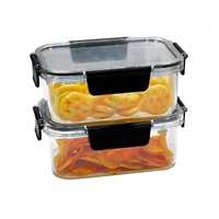 Organizador Hermético para Refrigerador con Indicador de Fecha, 4 Lados con Cierre, Libre de BPA, Ecológico y Sostenible, Caja de Almacenamiento Transparente para Pescado