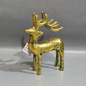 Adorno de Reno Dorado de Lujo, Hecho a Mano con Acabado Envejecido, Figura Navideña, Decoración Elegante para el Hogar en Navidad - Product Image 6