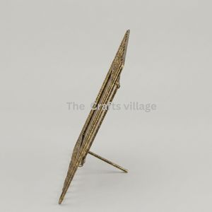 Metal Rectangle Photo <b>Frame</b> Gold Textured Finish Decorative <b>Picture</b> Display Elegant Tabletop <b>Frame</b> Home Decor Gift - Product Image 4