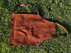 Tablier de sculpteur en cuir pliable, anti-odeur, robuste, avec passants pour outils, pour la sculpture sur bois, la maçonnerie et les travaux manuels intensifs - Product Image 6