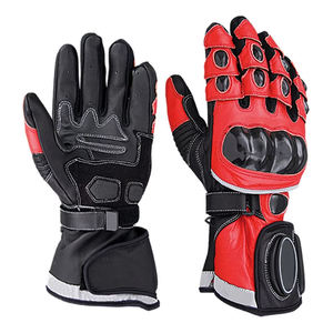 Guantes de Motocicleta Ligeros de Cuero Genuino de Primera Calidad con Diseño de Puntos para Motocross y Protección de Manos al Conducir - Product Image 1