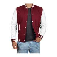 Veste Safari Homme Marron et Blanc Col Rond Fermeture Boutonnée Coupe Classique Décontractée pour l'Automne Couleur Unie Polyester Coton