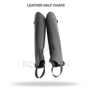 Horse Riding Half <b>Chaps</b> Customized Equestrian <b>Leather</b> <b>Chaps</b> for Training Riding and Competition Use - Product Image 2
