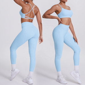 Ensemble Leggings de Yoga Taille Haute et Soutien-Gorge de Sport Sans Coutures – Tenue de Sport et de Fitness pour Femme – Vêtements Athlétiques – Fournisseur en Gros - Product Image 6