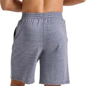 Shorts Bermuda Homme Gris Taille Mi-Haute en Coton Uni avec Taille Élastique, Poches Décontractées, Respirant, pour Entraînement et Détente - Product Image 3