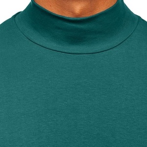 Pull à col roulé en tricot noir uni pour homme, manches longues, vêtements d'hiver - Product Image 2