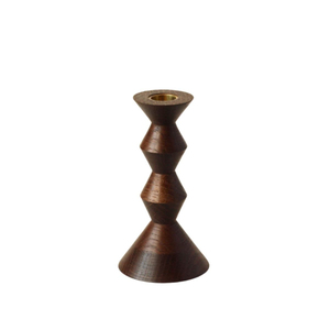 Classic Wooden Candlestick Holder Tapered Shape Natural Finish Home Decoration Set of Three Lighting <b>Candle</b> <b>Taper</b> On Sale - Product Image 4