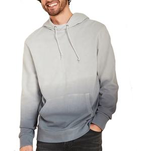 Sweat à capuche en polaire sur mesure de haute qualité pour hommes, avec logo par sublimation, col à capuche, teinture unie avec technique de lavage pour l'hiver - Product Image 1