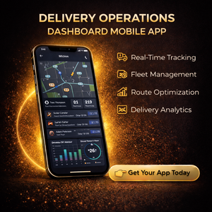 แอปมือถือแดชบอร์ดการจัดส่งยุคใหม่ ติดตามยานพาหนะแบบเรียลไทม์ ปรับปรุงเส้นทาง วิเคราะห์การจัดส่ง แผงควบคุมผู้ดูแล - Product Image 1