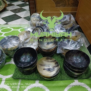 ชามเขาสัตว์ธรรมชาติ 100% คุณภาพสูง ขัดเงาสำหรับใช้ในบ้าน งานแต่งงาน  ออกแบบขนาดและรูปทรงได้ตามต้องการ ฟรีค่าออกแบบ สำหรับใส่ข้าว ซุป - Product Image 5
