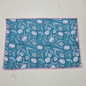 Jaipuri Block Print Quilted Cotton <b>Placemat</b> Wholesale Export Boho Dining Table Mat Heat Resistant Table Decor For Cafe, Hotels - Product Image 1