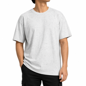 เสื้อยืดโอเวอร์ไซส์ผู้ชาย สกรีนโลโก้ด้านหน้า คอกลม แขนสั้น ผ้าฝ้าย 100% ลายจุด ประดับเพชร สไตล์วินเทจ ขายส่ง - Product Image 4