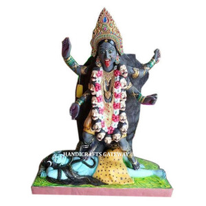 Statue de la déesse Kali Mata en marbre durable de qualité supérieure et au design artisanal étonnant, pour la décoration et la vénération. - Product Image 1