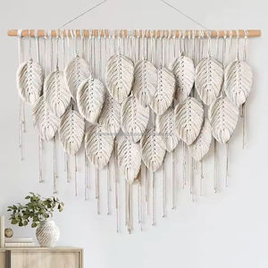 Moderna Decoración de Pared de Macramé Grande, Tapiz Boho de Algodón Hecho a Mano para Sala de Estar, Dormitorio, Apartamento, Decoración del Hogar - Product Image 1
