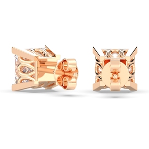 REYES Luxury Fine Jewelry Elegant Design 925 Sterling <b>Silver</b> HPHT CVD Lab Grown Diamond Screw <b>Back</b> Stud <b>Earrings</b> For Women - Product Image 3