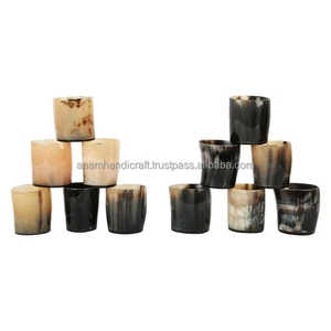 แก้วน้ำรูปหมีวินเทจสุดหรู งานฝีมือทำจากเขาสัตว์ธรรมชาติ แกะสลักสไตล์สัตว์โบราณ เหมาะสำหรับธุรกิจ - Product Image 2