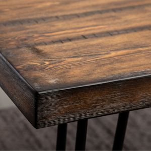 Set da Pranzo Amisos 6 Pezzi: Tavolo Hairpin con 4 Sedie e Panca Imbottita, 3 Opzioni di Colore - Product Image 5