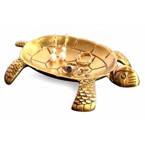 Nuevo Soporte para Joyas de Latón con Forma de Tortuga, Bandeja Decorativa de Metal para Joyas, Plato para Anillos, Pendientes, Collares y Pulseras - Product Image 2