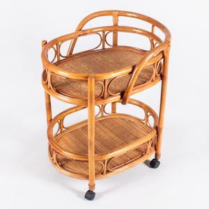 Carrito de bebidas tejido a mano, resistente, de ratán, móvil, carrito de bar para bebidas, precio de fábrica - Product Image 5