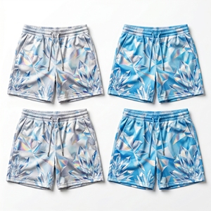 Custom Holographic Icy <b>Crystal</b> <b>Cluster</b> Graphic Mesh Shorts Men’s Athletic Sublimation Basketball Training Shorts - Product Image 1