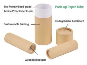 Tubo de Papel Impreso Personalizado para Empaque de Barra de Cuidado de la Piel - Product Image 3