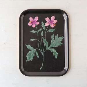 Plateau de service rectangulaire décoratif en métal émaillé fait main, motif floral, pour la maison, l'hôtel, la table basse - Vente en gros - Product Image 4
