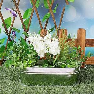 Bacs de rangement en métal avec poignées, idéaux pour les plantes et l'organisation, bac à plantes élégant pour la maison, le bureau et l'extérieur - Product Image 1