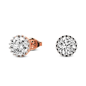 Vente en gros au meilleur prix, boucles d'oreilles en or 9K/10K/12K/14K/18K avec diamants Caelia (3 Ct.) Tw. Boucles d'oreilles en diamant brillant VS1, VVS1 pour femmes - Product Image 5