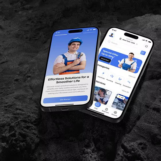 RoyalCraft Rental Booking Mobile App Development for Android IOS Mac OS Emergency Booking Live Updates Technician Tracking Stock
