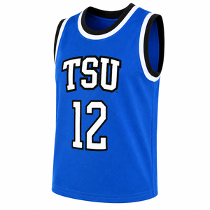 Camiseta de baloncesto personalizada sin mangas en azul real - Product Image 4