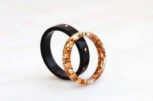 Bague en résine faite à la main, bijou unique en résine pour femmes, bague tendance colorée pour tous les jours, cadeaux, fêtes - Product Image 2