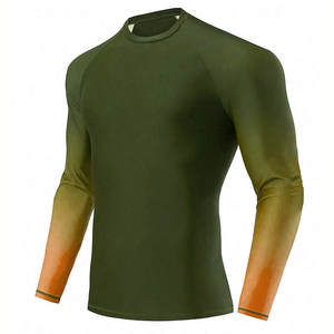 Custom Manufacturing Men's <b>Compression</b> Breathable UPF50+ Rash Guard Long Sleeve Performance Training <b>Shirt</b> OEM ODM - Product Image 2