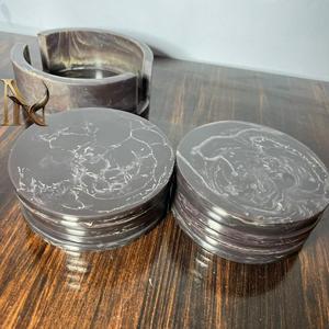 Juego de posavasos de resina epoxi hechos a mano con flores secas naturales para tazas de té y café caliente a precio de mayoreo - Product Image 6