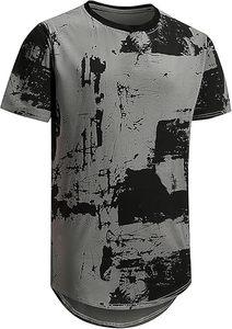 เสื้อยืดคอกลมแขนสั้นทรงปกติสำหรับผู้ชาย พิมพ์ลายสกรีนสีเทาดำ ผ้าเจอร์ซีย์ลำลอง ระบายอากาศได้ดี แห้งเร็ว น้ำหนัก 220 กรัม - Product Image 3