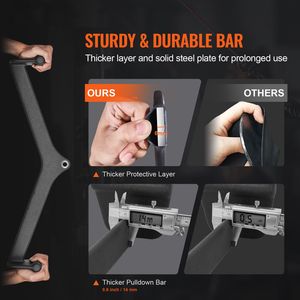 Accessorio a V per Macchina da Allenamento Braccia, per Macchina a Cavo per Vogatore, Barra per Tricipiti, Impugnature Rivestite in Gomma per Allenamento Schiena - Product Image 2