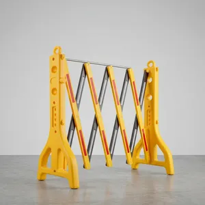 Barrera de Seguridad Expandible Amarilla de Alta Resistencia con Tiras Reflectantes para Construcción de Carreteras, Control de Tráfico y Control de Multitudes - Product Image 6