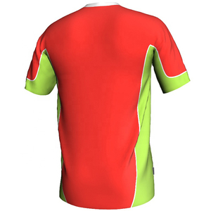 Nouveau maillot de football personnalisé à manches courtes, respirant, grande taille, couleur personnalisée, séchage rapide, propriétés antibactériennes, 100% coton - Product Image 3
